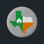 Bóton Redondo 5.08cm Irish Flag of Texas<br><div class="desc">Você tem o melhor dos dois mundos se você é irlandês e texano! Celebrar Ruas. Dia de Patrick (e todos os dias!) com esta design que combina as cores da bandeira irlandesa com o layout da bandeira do Estado de Lone Star. Design simples que parece melhor em fundos mais escuros....</div>