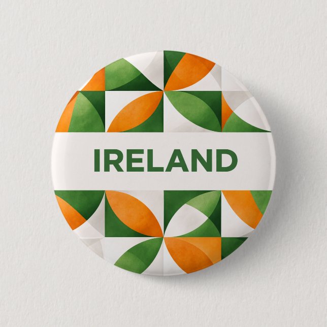 Bóton Redondo 5.08cm Irlanda (Frente)