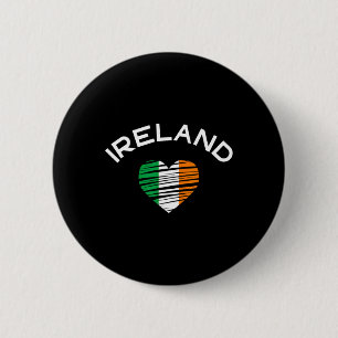 Bóton Redondo 5.08cm Irlanda Coração St Patricks Orgulhosa Bandeira Irl