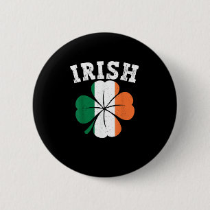 Bóton Redondo 5.08cm Irlanda Shamrock Irlanda Rua de bandeira Patrick D