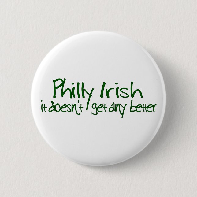 Bóton Redondo 5.08cm Irlandês de Philly (Frente)