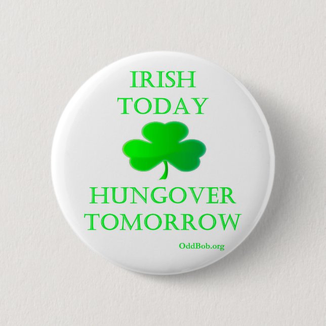 Bóton Redondo 5.08cm Irlandês hoje (Frente)