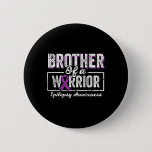 Bóton Redondo 5.08cm Irmão De Um Guerreiro Epilepsia Irmão Roxo Ribbo