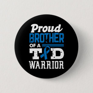 Bóton Redondo 5.08cm Irmão Orgulhoso De Um Guerreiro T1d Sensibilização