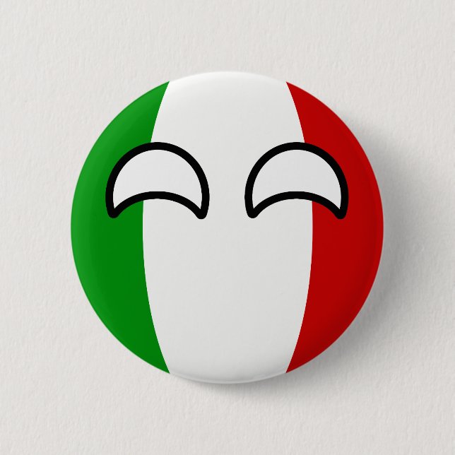 Bóton Redondo 5.08cm Italia Geeky de tensão engraçada Countryball (Frente)