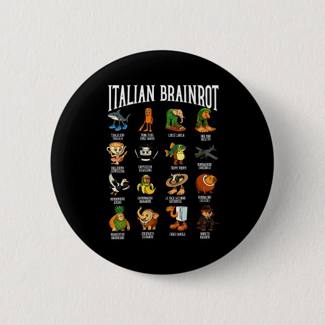 Bóton Redondo 5.08cm Italian Brainrot Ballerina Ino Character Meme Mix  (Frente)