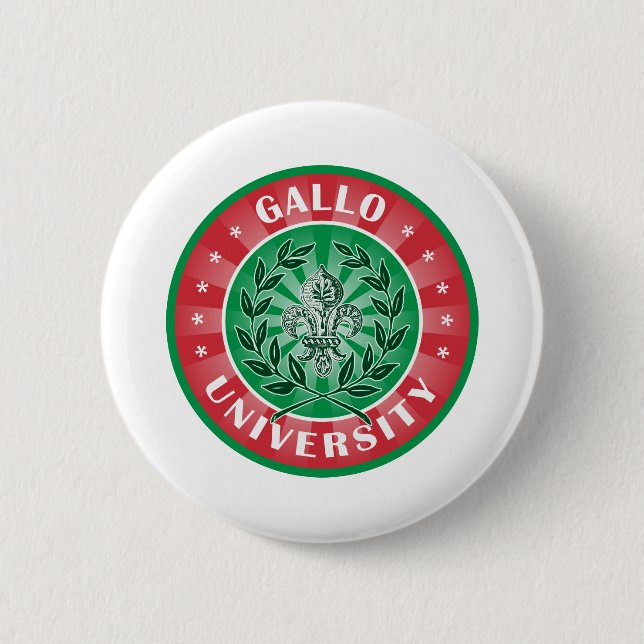 Bóton Redondo 5.08cm Italiano da universidade de Gallo (Frente)