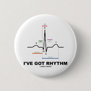 Bóton Redondo 5.08cm I've obteve o ritmo (ECG - o batimento cardíaco d