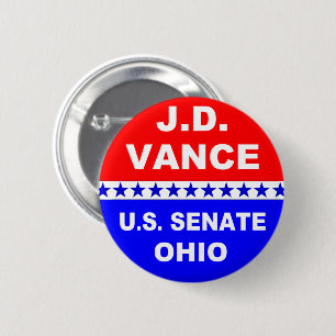 Bóton Redondo 5.08cm J.D. Vance Senado dos EUA Ohio 2022