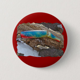 Bóton Redondo 5.08cm J & H "WIG LIT" Vintage Saltwater Lure Items