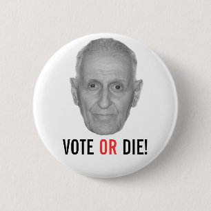 Bóton Redondo 5.08cm Jack Kevorkian: O VOTO OU MORRE!