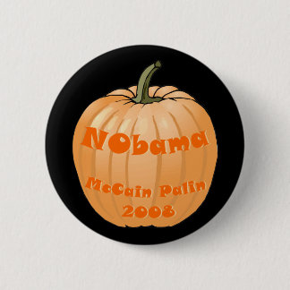 Bóton Redondo 5.08cm Jack-o-lanterna 2008 de NObama McCain Palin o Dia