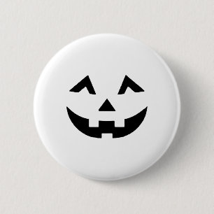 Bóton Redondo 5.08cm Jack O Lanterna Face Pumpkin Eyelashes Hallowen Co