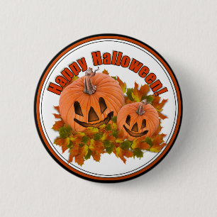 Bóton Redondo 5.08cm Jack-o-Lanternas de Halloween
