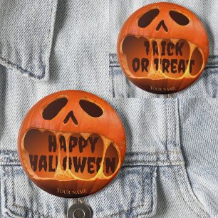 Bóton Redondo 5.08cm Jack o'lantern abóbora Feliz Dia das Bruxas