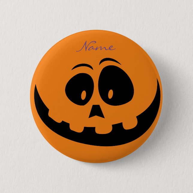Bóton Redondo 5.08cm Jack O'lantern Smile Thunder_Cove (Frente)