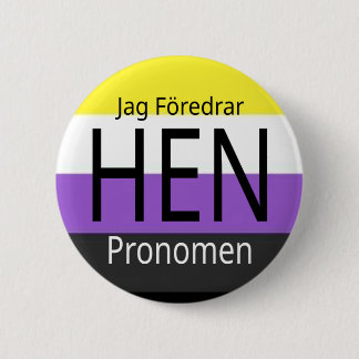 Bóton Redondo 5.08cm Jag föredrar hen pronomen - knapp