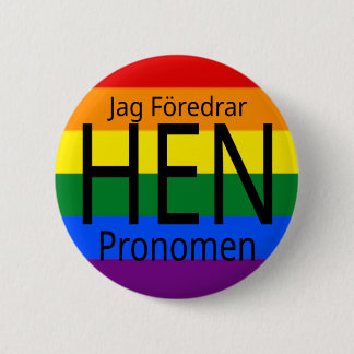Bóton Redondo 5.08cm Jag föredrar hen pronomen pride - knapp