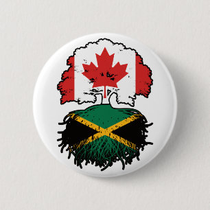 Bóton Redondo 5.08cm Jamaica Jamaican Canada Tree Roots Flag