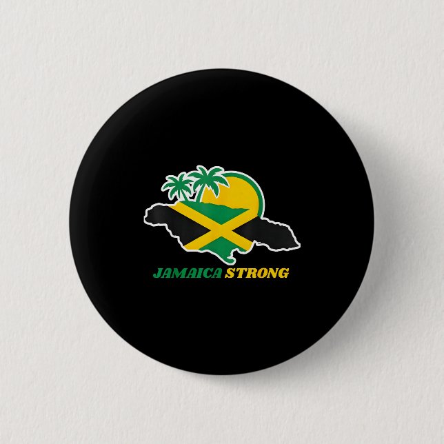 Bóton Redondo 5.08cm Jamaica Strong I Love Jamaican Flag Heart Women Me (Frente)