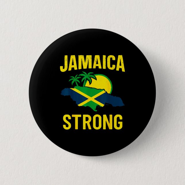 Bóton Redondo 5.08cm Jamaica Strong I Love Jamaican Flag Heart Women Me (Frente)