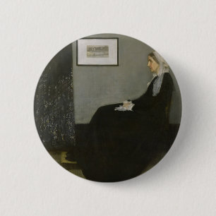Bóton Redondo 5.08cm James Abbott Whistler - Mãe de Assobiador