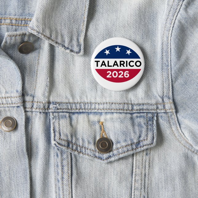 Bóton Redondo 5.08cm James Talarico 2026 Campaign Button (In Situ)