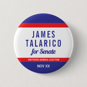 Bóton Redondo 5.08cm James Talarico Para Senado