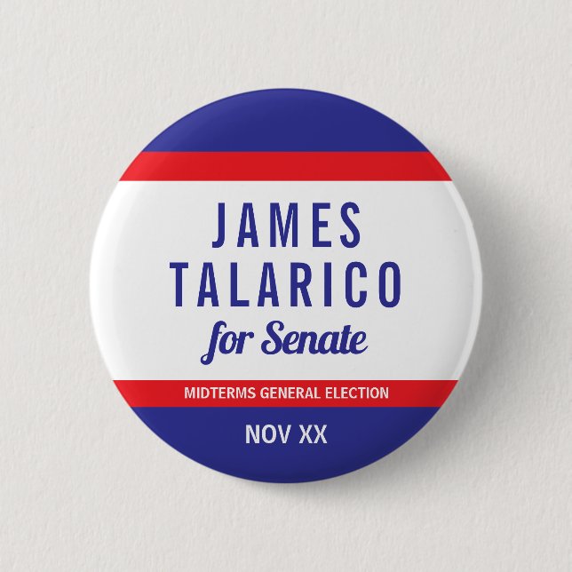 Bóton Redondo 5.08cm James Talarico Para Senado  (Frente)