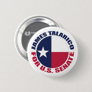 Bóton Redondo 5.08cm James Talarico para Senado dos EUA Bandeira do Tex
