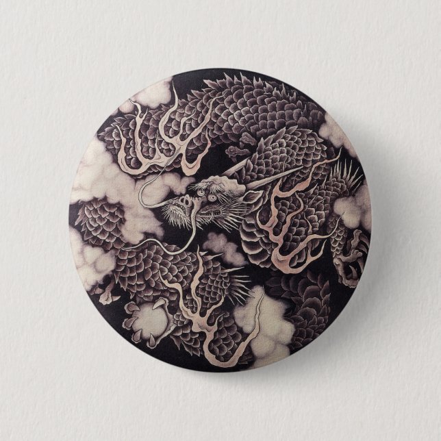 BÓTON REDONDO 5.08CM JAPAN DRAGON (Frente)