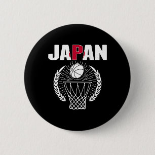 Bóton Redondo 5.08cm Japonês Bysketbyll Lovers Jersey Suporta Japonês P