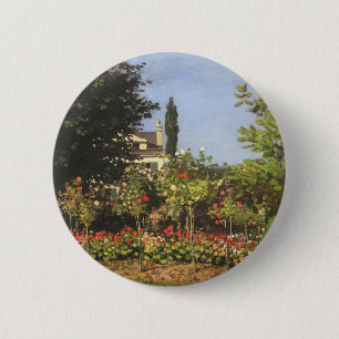Bóton Redondo 5.08cm Jardim Florido em Sainte Adresse por Claude Monet