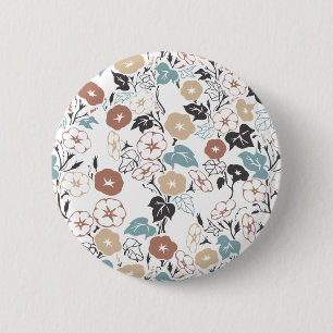 Bóton Redondo 5.08cm Jardim Glorioso da Manhã de Verão