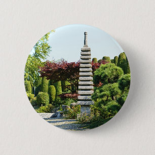 Bóton Redondo 5.08cm Jardim Japonês