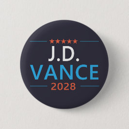 Bóton Redondo 5.08cm JD Vance 2028 Republicano Patriótico