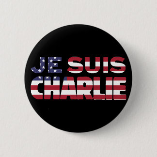 Bóton Redondo 5.08cm Je Suis Charlie - eu sou Charlie-Estrelas e listro