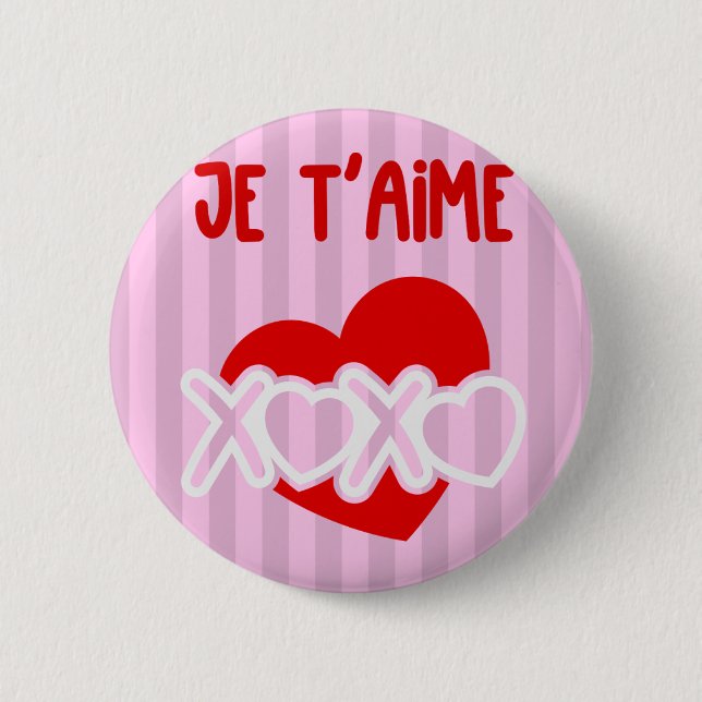 Bóton Redondo 5.08cm Je t’aime. (Frente)