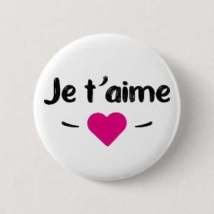 Bóton Redondo 5.08cm Je t'aime