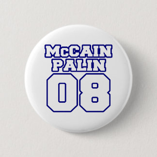 Bóton Redondo 5.08cm Jérsei de McCain Palin