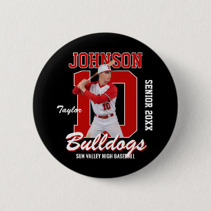 Bóton Redondo 5.08cm Jersey Número de Foto Personalizada de Jogador de 