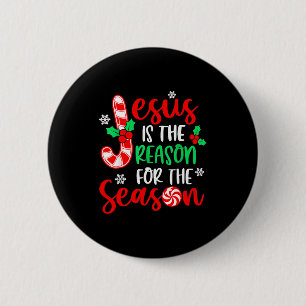 Bóton Redondo 5.08cm Jesus É A Razão Da Temporada De Natal Xmas 