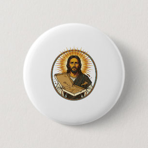 Bóton Redondo 5.08cm Jesus Enganado Por Caixa de Pizza Vazia Humor de C