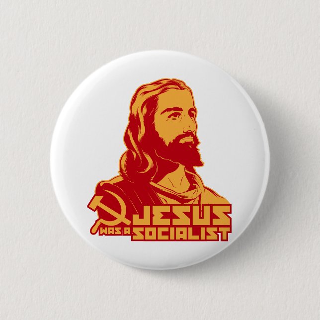 Bóton Redondo 5.08cm Jesus era socialista (Frente)