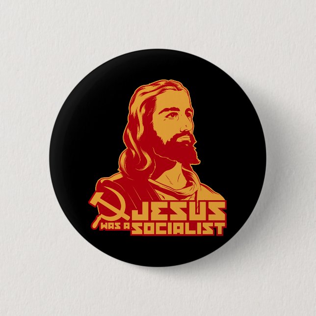Bóton Redondo 5.08cm Jesus era um socialista (Frente)