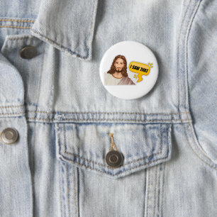 Bóton Redondo 5.08cm Jesus, Eu Vi Isso