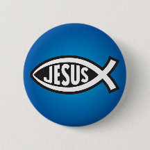 Jesus Fish Secret Símbolo Ichthys Ι Χ Θ Υ Σ Azul