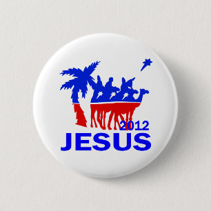 Bóton Redondo 5.08cm Jesus para o presidente 2012