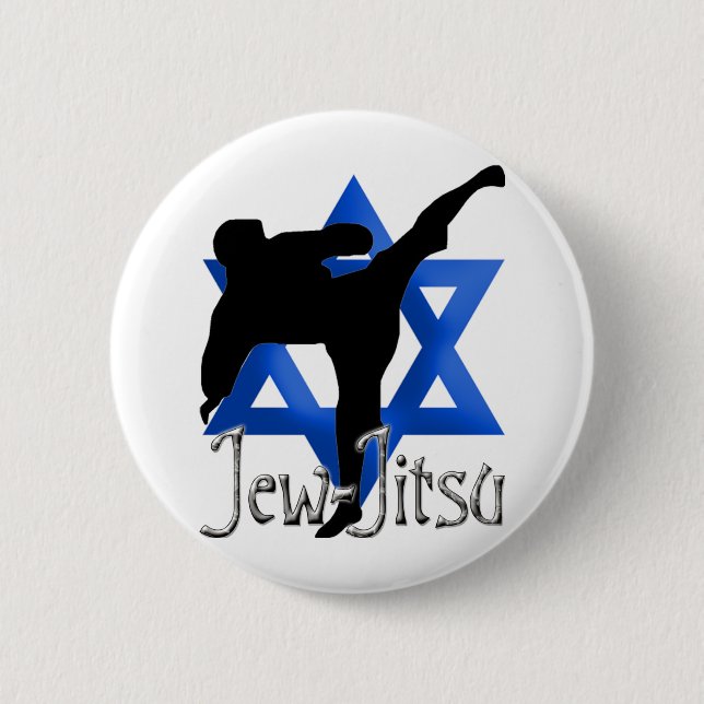 Bóton Redondo 5.08cm Jew Jitsu (Frente)