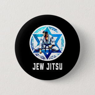 Bóton Redondo 5.08cm Jew Jitsu Karate Funny Hanukkah brasileiro Jiu Jit